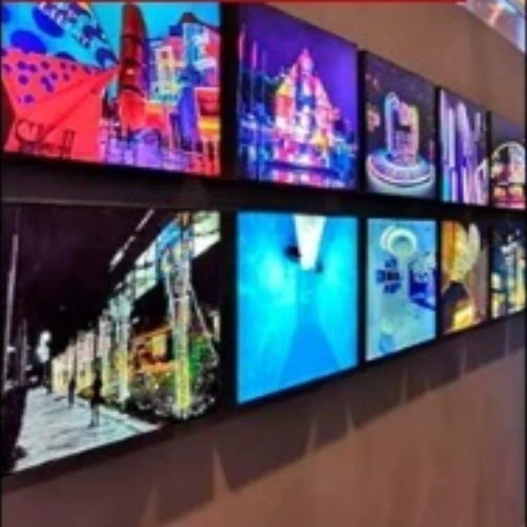 Pantalla de cajas de luces