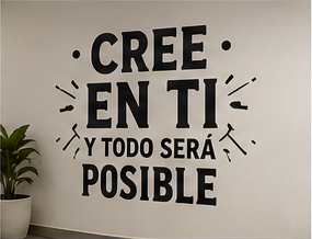 Vinil de corte en pared